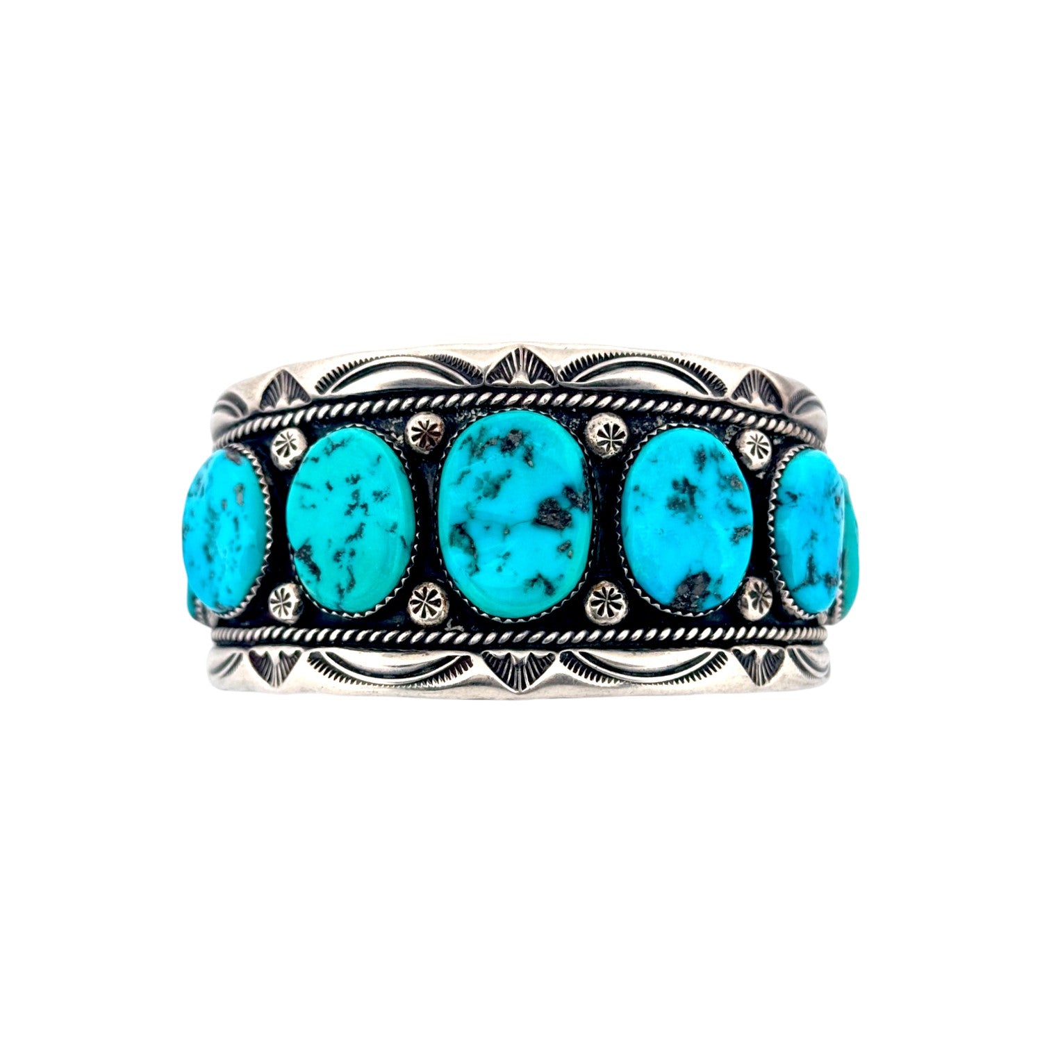Harry Begay, Bracelet, Waterweb Kingman Turquoise, Sterling Silver