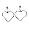 Joanne Cheama, Earrings, Kingman Turquoise, Petit Point, Zuni, 2 1/2"