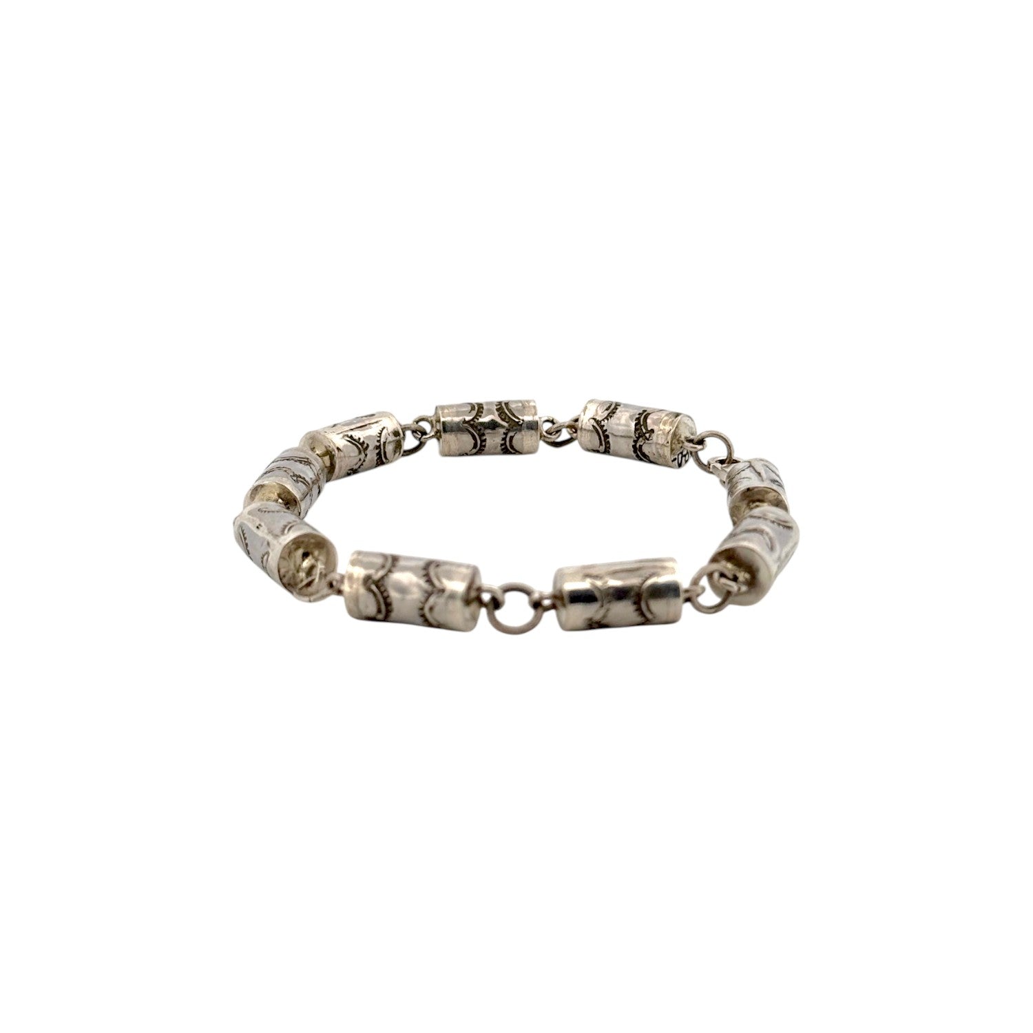 Rosita Nastacio, Vintage, Bracelet, Sterling Silver, Navajo, 8 1/2 