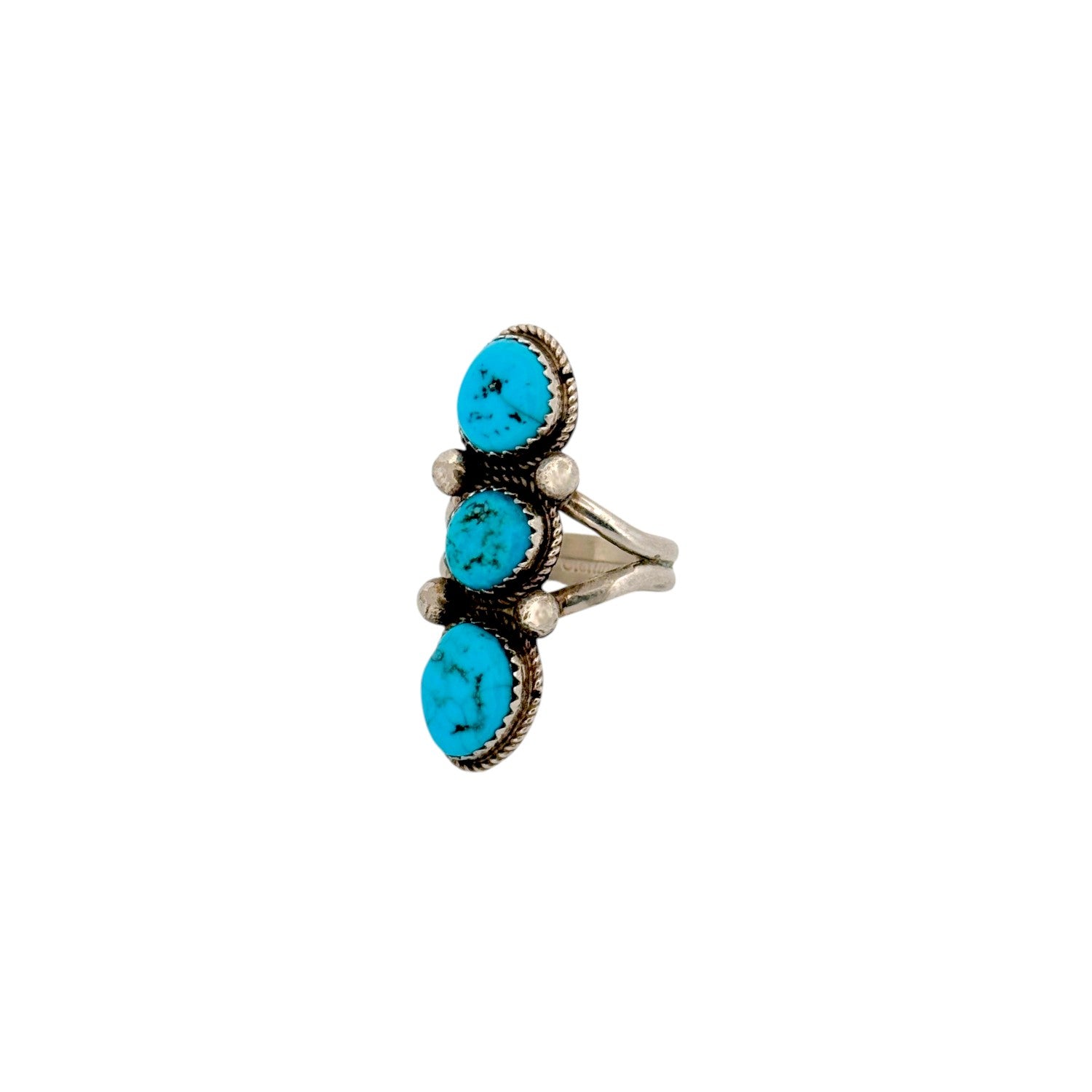 Navajo, Vintage, Ring, Sleeping Beauty, Sterling Silver, Navajo, 8 