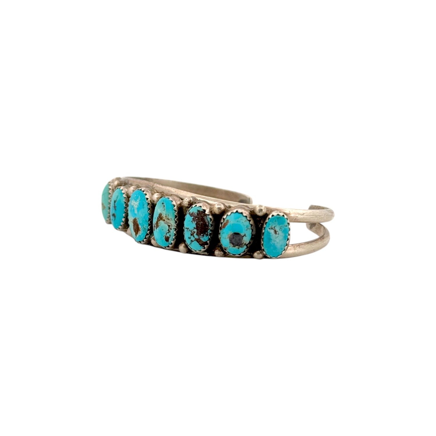 Vintage, Bracelet, Multi-Turquoise, Sterling Silver, Navajo