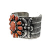 Tillie Jon, Bracelet, Red Spiny Oyster Shell, Silver, Navajo, 7"