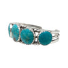 Lyanne Goodluck, Row Bracelet, Kingman Turquoise, Navajo, 6 3/4"