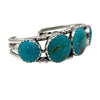 Lyanne Goodluck, Row Bracelet, Kingman Turquoise, Navajo, 6 3/4"