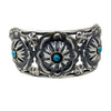 Tim Yazzie, Bracelet, Conchos, Kingman Turquoise, Navajo, 7"