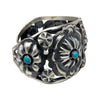 Tim Yazzie, Bracelet, Conchos, Kingman Turquoise, Navajo, 7"