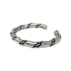 Caroline Tsosie, Bracelet, Twisted Rope, Sterling Silver, Navajo Handmade, 7"