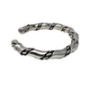 Caroline Tsosie, Bracelet, Twisted Rope, Sterling Silver, Navajo Handmade, 7"