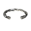 Aaron Anderson, Bracelet, Tufa, Sterling Silver, Navajo Handmade, 7"