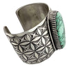 Calvin Martinez, Bracelet, Variscite, Stamped, Silver, Navajo Handmade, 7 1/4"