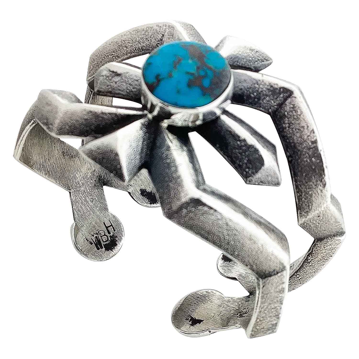 Wilford Henry, Bracelet, Kingman Turquoise, Traditional Sandcast