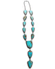 Julian Chavez, Necklace, Number Eight Turquoise, Lasso, Navajo Handmade, 36"