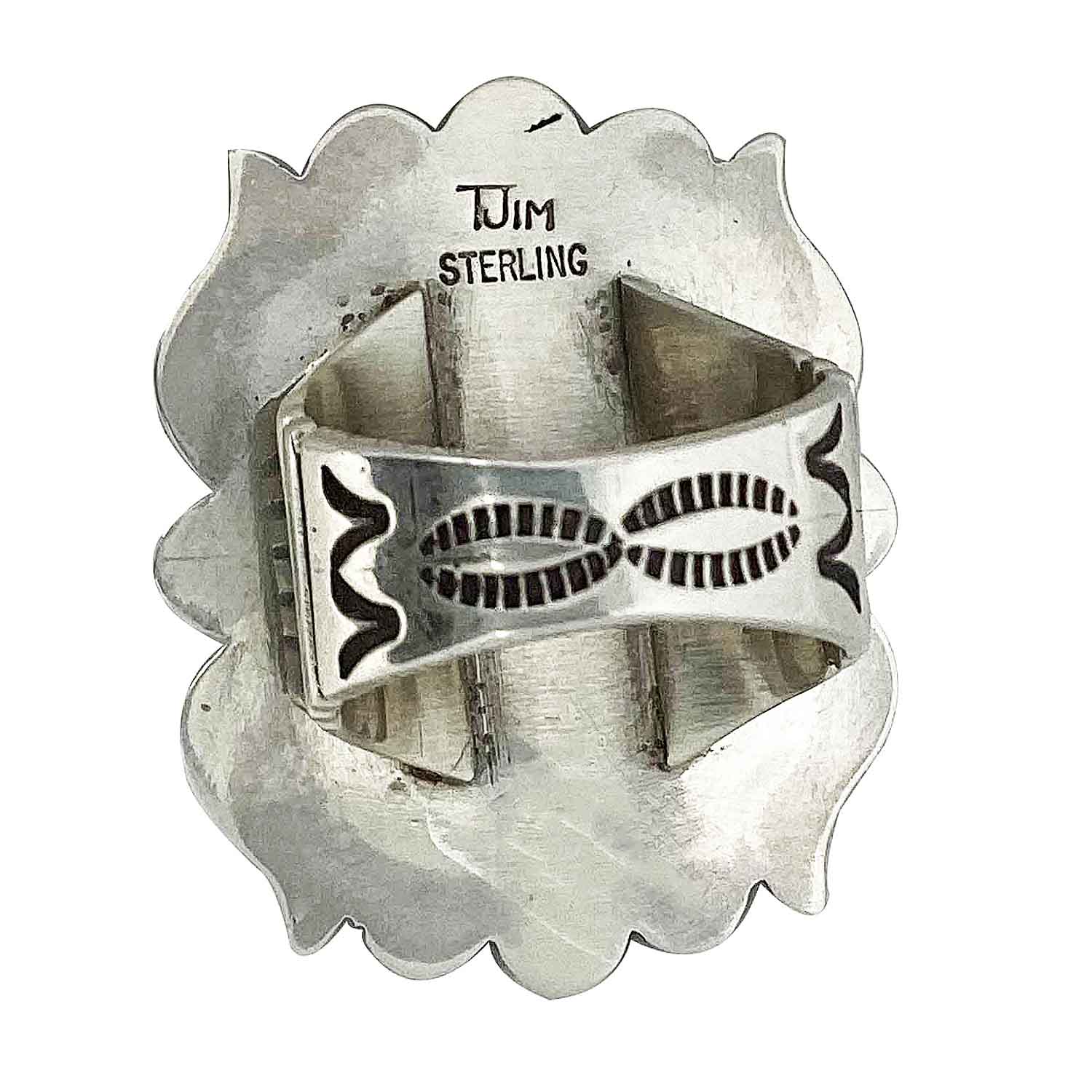 Thomas Jim, Ring, Sonoran Rose Turquoise, Silver, Navajo