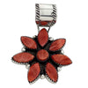 Selena Warner, Blossom Pendant, Red Spiny Oyster Shell, Navajo Handmade, 2 1/8"