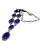 Freddie Maloney, Necklace, Lapis, Sterling Silver, Navajo Handmade, 30”