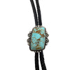 Landon Secatero, Bolo Tie, Number Eight Turquoise, Silver, Navajo, 45"