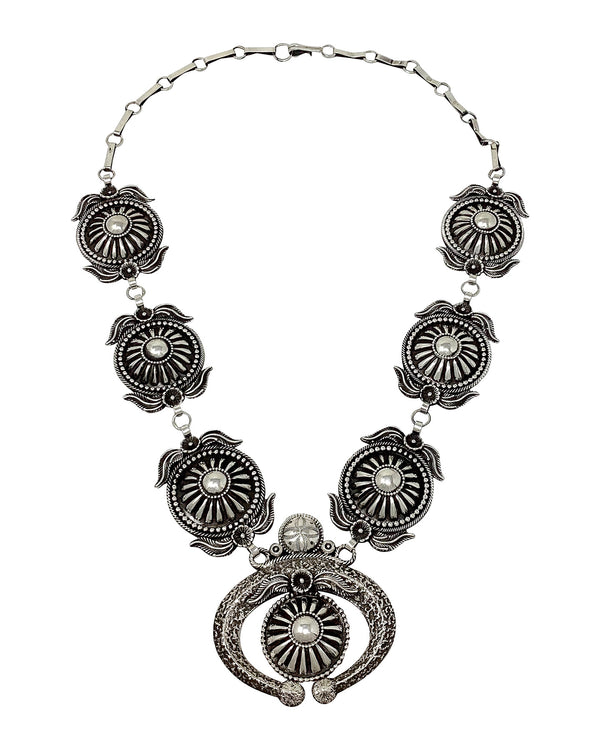 Hemerson Brown, Necklace, Overlay, Sterling Silver, Navajo, 29