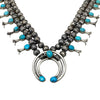 Marie Kirlie, Necklace, Earring, Kingman Turquoise, Navajo, 30"