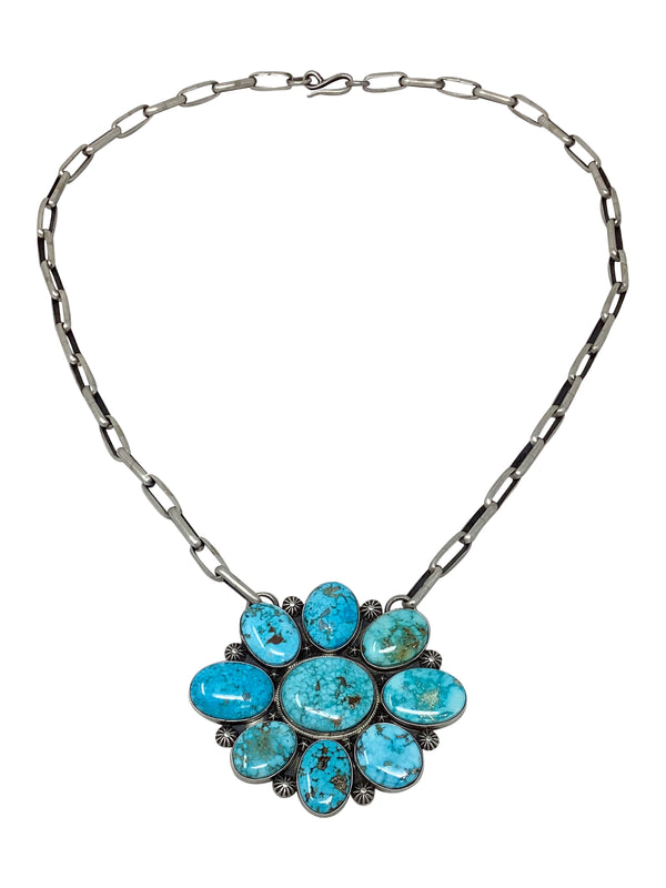 Freddie Maloney, Necklace, Kingman Turquoise, Navajo, 29