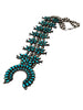 Vintage Collection, Squash Blossom, Necklace, Nevada Turquoise, Circa 1950s, 27"