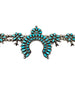 Vintage Collection, Squash Blossom, Necklace, Nevada Turquoise, Circa 1950s, 27"