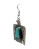 Fred Begay, Earring, Thunderbird, Kingman Water Web Turquoise, Navajo, 2"