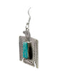 Fred Begay, Earring, Thunderbird, Kingman Water Web Turquoise, Navajo, 2"