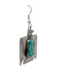 Fred Begay, Earring, Thunderbird, Kingman Water Web Turquoise, Navajo, 2"