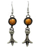 Martha Cayatineto, Earrings, Sandcast, Orange Spiny Oyster Shell, Navajo, 2 1/2"