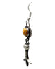 Martha Cayatineto, Earrings, Sandcast, Orange Spiny Oyster Shell, Navajo, 2 1/2"