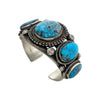 Calvin Martinez, Bracelet, Persian Turquoise, Navajo Made, 6 3/8"