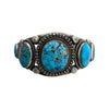 Calvin Martinez, Bracelet, Persian Turquoise, Navajo Made, 6 3/8"