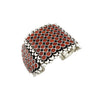 Vincent Shirley, Bracelet, Mediterranean Coral, Inlay, Sterling Silver, Navajo, 6 3/8"