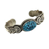 Thomas Jim, Bracelet, Stackable, Silver Applique, Kingman Web, Navajo Handmade, 6 5/8"