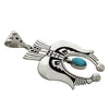 Mary Lou Begay, Pendant, Blue Gem Turquoise, Navajo, 3 7/8"