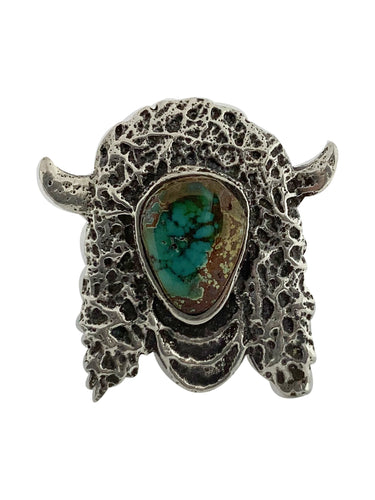 Philander Begay, Ring, Pilot Mountain Turquoise, Navajo, 8