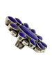 Alex Sanchez, Ring, Lapis, Sterling Silver, Navajo, Adjustable, 8 1/2