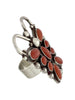 Tyler Brown, Ring, Butterfly, Coral, Navajo, 7 1/2