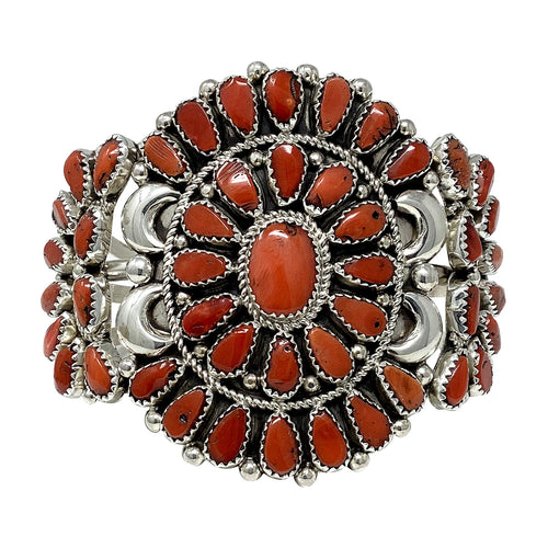 Eunice J. Wilson, Bracelet, Mediterranean Coral, Navajo, 6 1/2