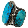 Leonard Martza, Bracelet, Vintage, Morenci Turquoise, Zuni, 6 3/4"