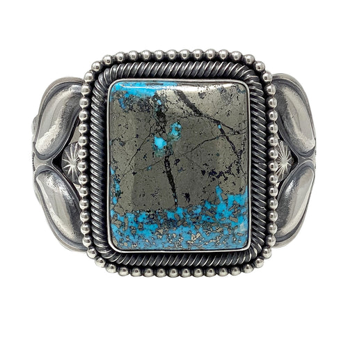 Ernest Roy Begay, Bracelet, Morenci Turquoise, Navajo, 6 3/4