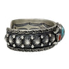 Roland Dixson, Bracelet, Ithaca Peak Turquoise, Coral, Navajo, 7"