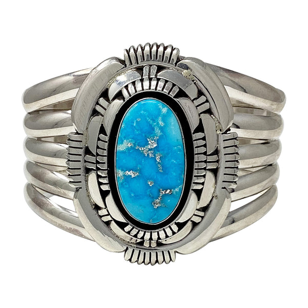 Tom Lewis, Bracelet, Water Web Kingman Turquoise, Navajo, 7