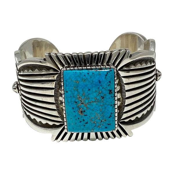 Terry Martinez, Bracelet, Kingman Turquoise, Navajo, 6 1/2