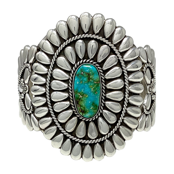 Thomas Jim, Bracelet, Sonoran Gold Turquoise, Navajo, 6 3/4