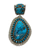 Larry Etcitty, Pendant, Kingman Turquoise, Navajo, 5 1/2"