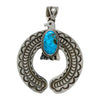 Darrell Cadman, Pendant, Water Web Kingman Turquoise, Sterling Silver, Navajo, 2 1/8"