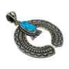 Darrell Cadman, Pendant, Water Web Kingman Turquoise, Sterling Silver, Navajo, 2 1/8"