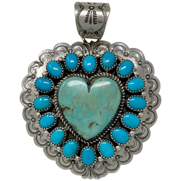 Geraldine James, Pendant, Sleeping Beauty, Kingman Turquoise, Navajo, 3