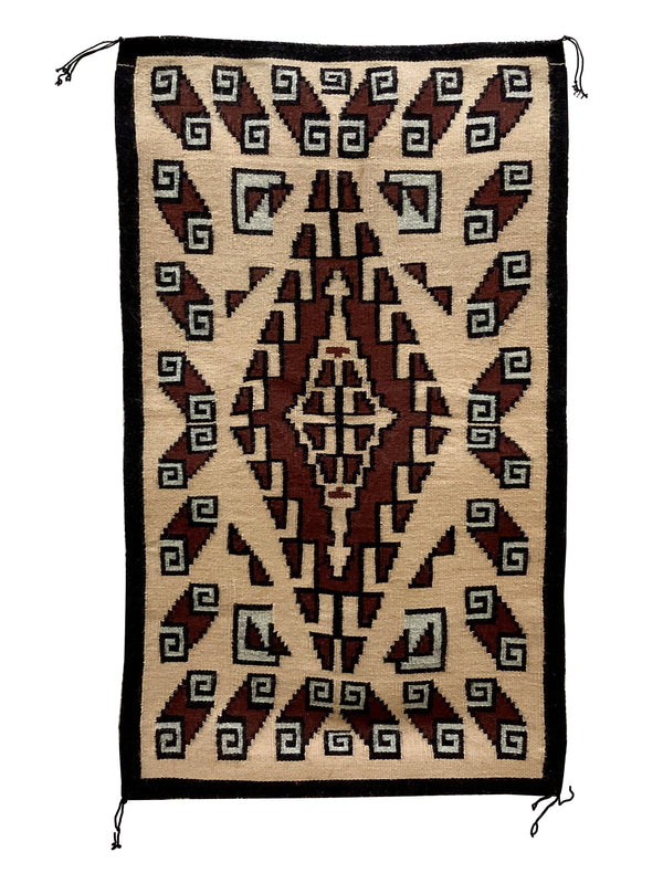 Shirley Sandoval, Rug, Two Grey Hills, Navajo Handwoven, 31